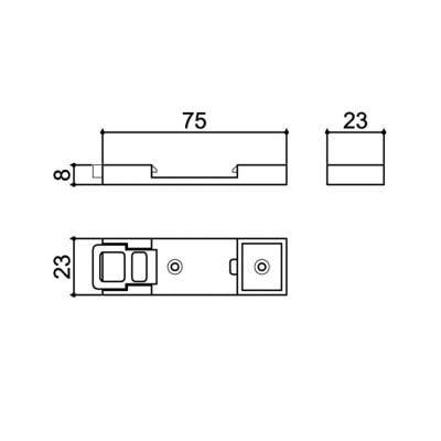 Imagem de Kit 3 Suporte Fixação Trilho Din 35mm Abs Multiuso Universal SPTR