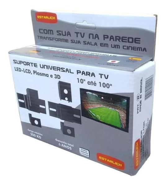 Imagem de Kit 3 Suporte Tv Universal Fixo De 10 Até 100 Suporta 200KG