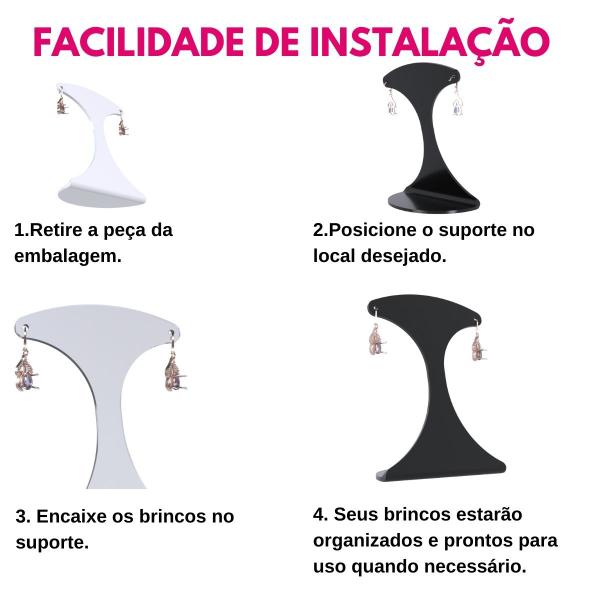 Imagem de Kit 3 Suportes Porta Expositor Organizador de Mesa para Brincos em Acrílico