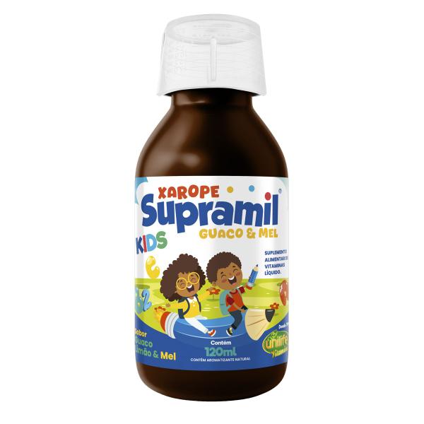 Imagem de Kit 3 Supramil Xarope Infantil Guaco Limão e Mel Unilife 120 ml