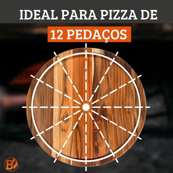 Imagem de Kit 3 Tábuas Suportes De Madeira 45Cm Para Cortar E Servir Pizzas