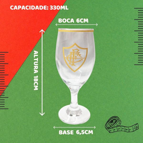 Imagem de Kit 3 Taças Windsor 330ml Vidro Cerveja Coquetel Chopp Bar Fluminense Série Ouro Edição Especial