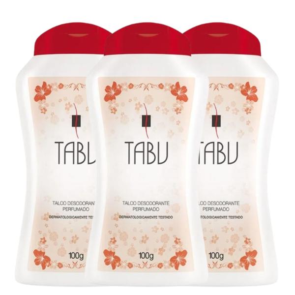 Imagem de Kit 3 Talco Perfumado Tabu Tradicional 100G - Dana