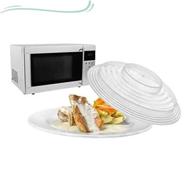 Imagem de Kit 3 Tampa Microondas Bpa Free Protetora Alimento Comida Cozinha