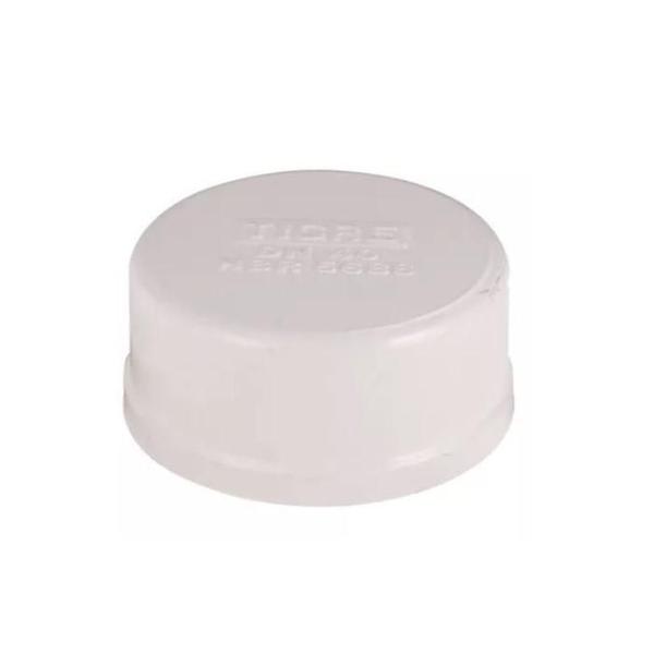 Imagem de Kit 3 Tampão Cap Pvc Roscável 1.1/2 Branco (50Mm) Tigre