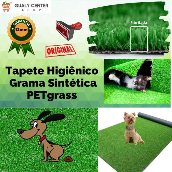 Imagem de KIT 3 Tapete Higienico Grama Sintética 1 x 0,50m Petgrass Pronta Entrega