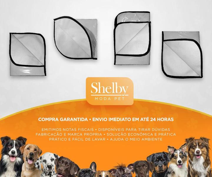 Imagem de Kit 3 Tapetes Higiênicos Lavável Canino Cães Cachorro 50x60