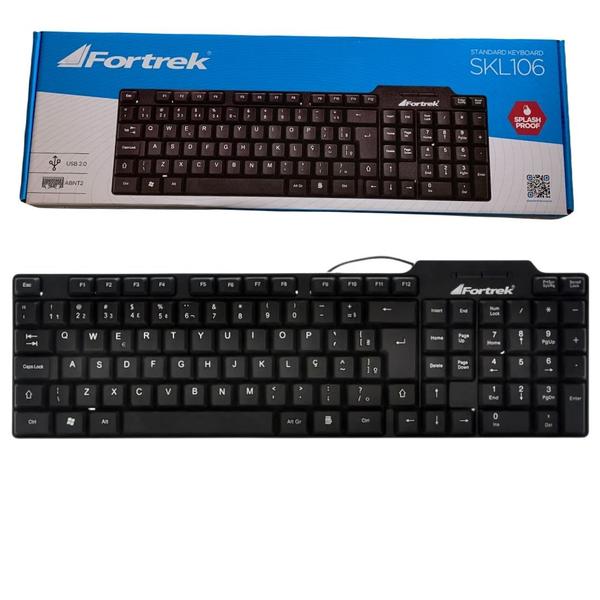 Imagem de Kit 3 Teclados USB Fortrek SKL-106 Standard