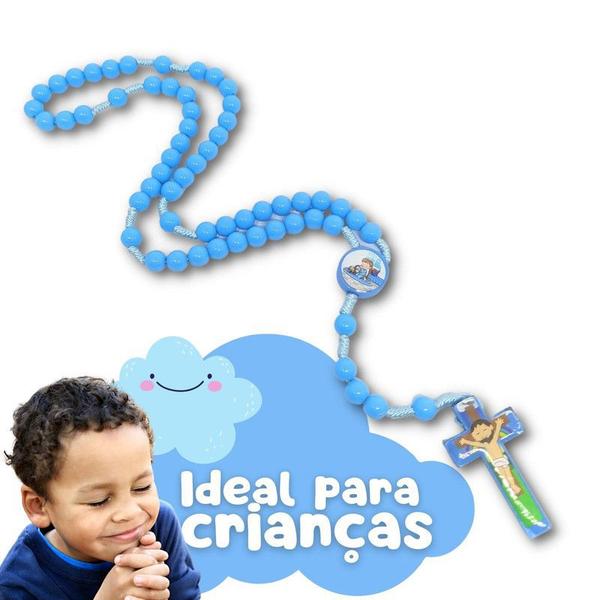 Imagem de Kit 3 Terço Infantil Atacado Colorido Para Crianças Revenda