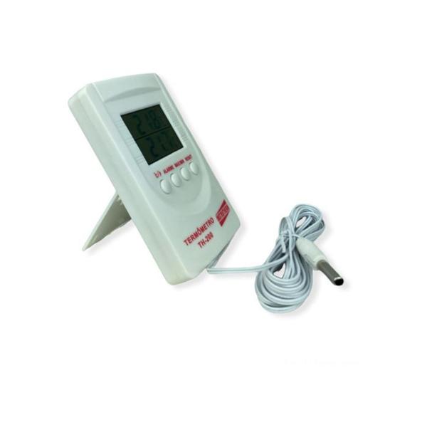 Imagem de Kit 3 Termômetro Digital Alarme Temperatura Interna Externa Imã Traseiro Gravação Sensor Th-200 Portátil