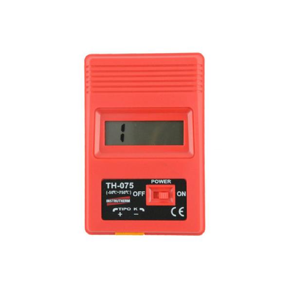 Imagem de Kit 3 Termômetro Digital Escala Temperatura 50 A 750ºC Sensor Tipo K S-02K Termopar Th-075 Portátil Instrutherm