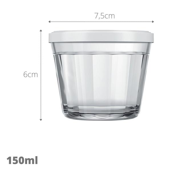 Imagem de Kit 3 Tigelas de Vidro Americano 150ml - 350ml - 600ml Nadir