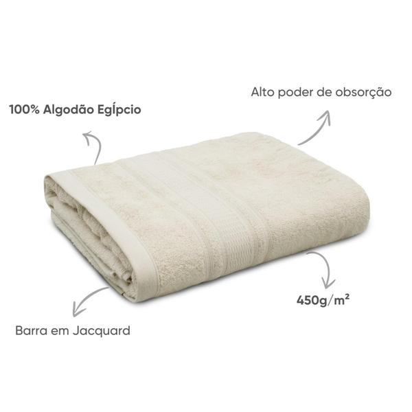 Imagem de Kit 3 - Toalha de Mão Grandes - 100% Algodão Egípicio - Alta Absorção