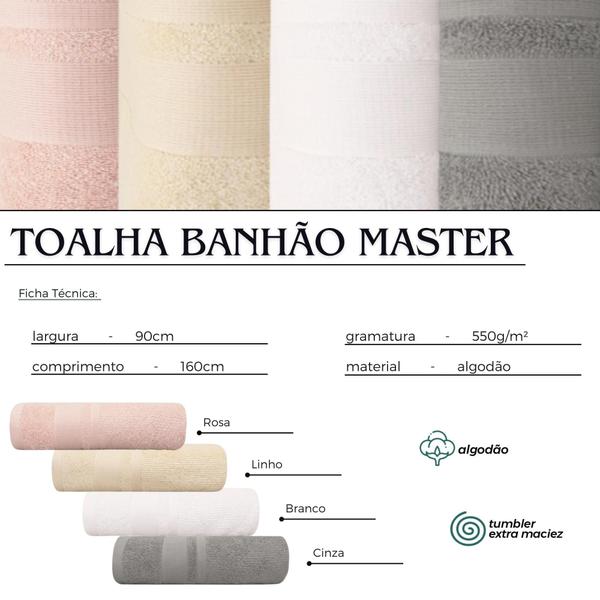 Imagem de Kit 3 - Toalhão de Banho Grande - Alta Absorção Macia