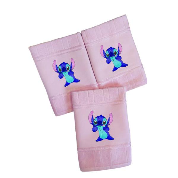 Imagem de Kit 3 Toalhas de boca Bordada Escolar Lavabo Bebê Dohler Stitch