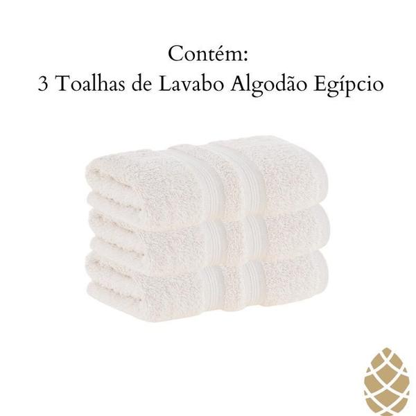 Imagem de Kit 3 Toalhas de Lavabo Algodão Egípcio Buddemeyer - Pérola