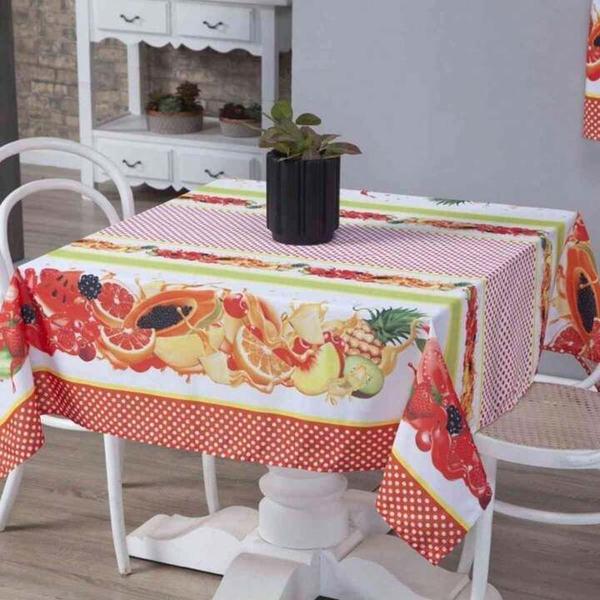 Imagem de Kit 3 toalhas de mesa estampada 4 lugares 1,40m X 1,40m quadrada    Oxford para casa multiuso