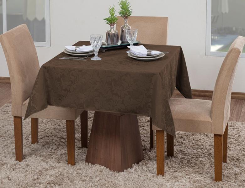 Imagem de Kit 3 Toalhas De Mesa Quadrada 4 Lugares Sala Jantar Jacquard