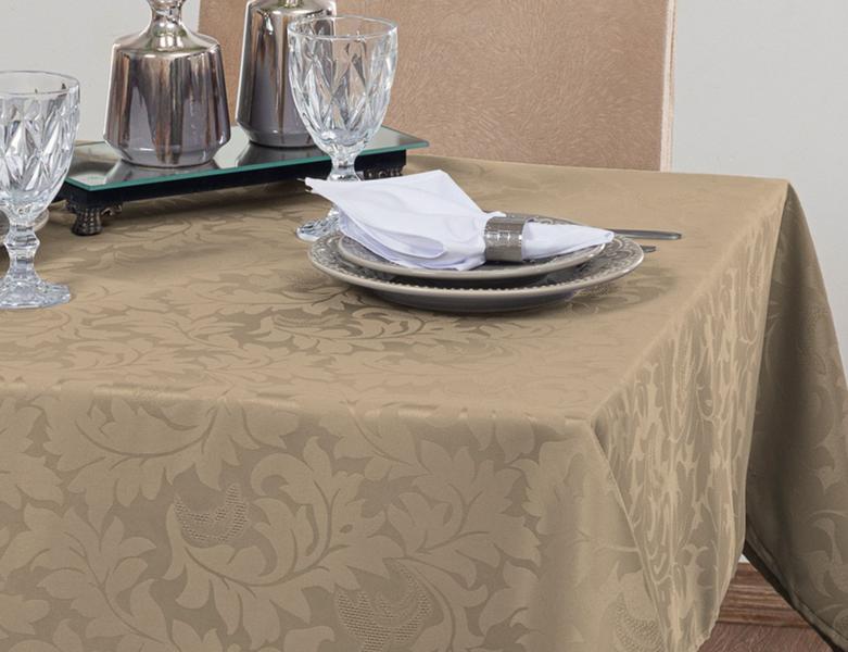 Imagem de Kit 3 Toalhas De Mesa Quadrada Sala Jantar Jacquard 4 Lugares