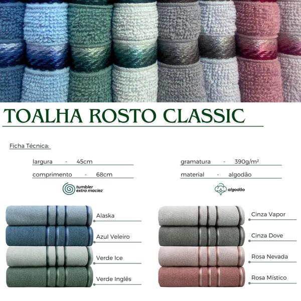 Imagem de Kit 3 Toalhas de Rosto Macia Alta Absorção - 45 x 68