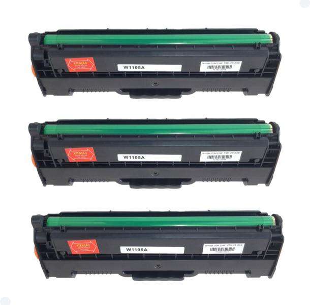 Imagem de Kit 3 Toner Compativel HP W1105a 105a 107a 107w 135w Com Chip