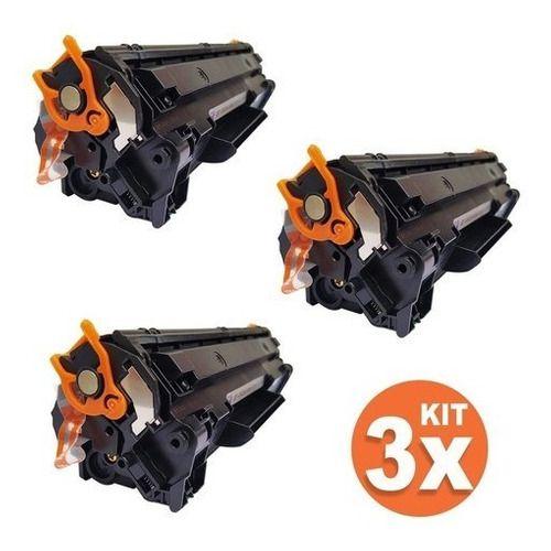 Imagem de KIT 3 Toner Compatível Para P1005 P1006 M1120 M1130 M1212 P1102w M1132 M1210 Ce285a cb435a cb436a