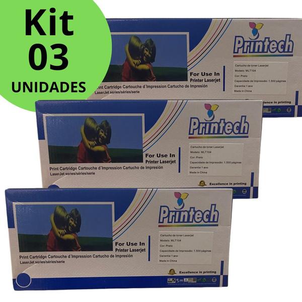 Kit 3 Toner Compatível SAMSUNG D104 ML1605 ML1660 1860 3205 - PRINTECH Imagem de Kit 3 Toner Compatível SAMSUNG D104 ML1605 ML1660 1860 3205