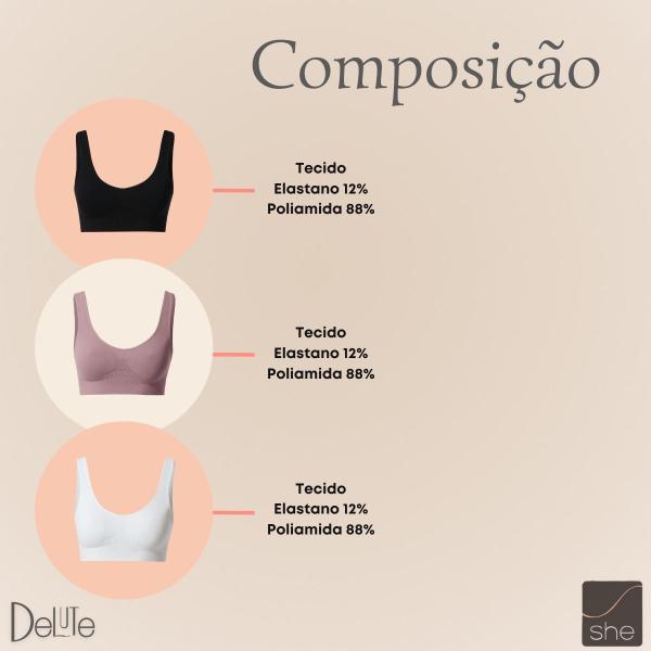 Imagem de Kit 3 Top Fitness Regata Feminino SHE Sem Bojo Sem Costura Microfibra Para Academia