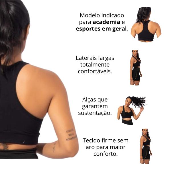 Imagem de Kit 3 Top Suplex Costas Nadador Feminino P/ Treino Academia