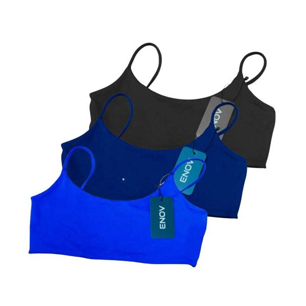 Imagem de Kit 3 Tops De Academia Frida Dry fit