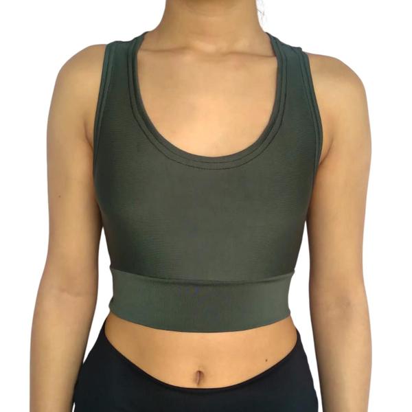 Imagem de Kit 3 Tops Femininos Regata Justos Barra Fitness Lisos Cores Sortidas Suplex Pp ao Plus Size