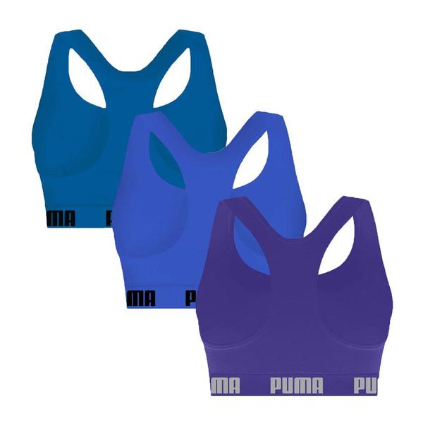 Imagem de Kit 3 Tops Puma Nadador Sem Costura Feminino