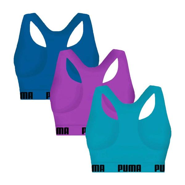 Imagem de Kit 3 Tops Puma Nadador Sem Costura Feminino