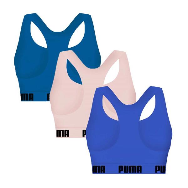 Imagem de Kit 3 Tops Puma Nadador Sem Costura Feminino