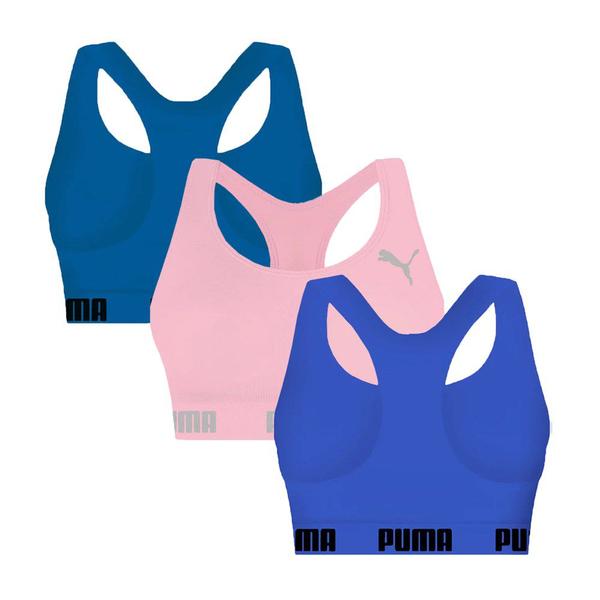 Imagem de Kit 3 Tops Puma Nadador Sem Costura Feminino