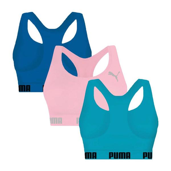 Imagem de Kit 3 Tops Puma Nadador Sem Costura Feminino