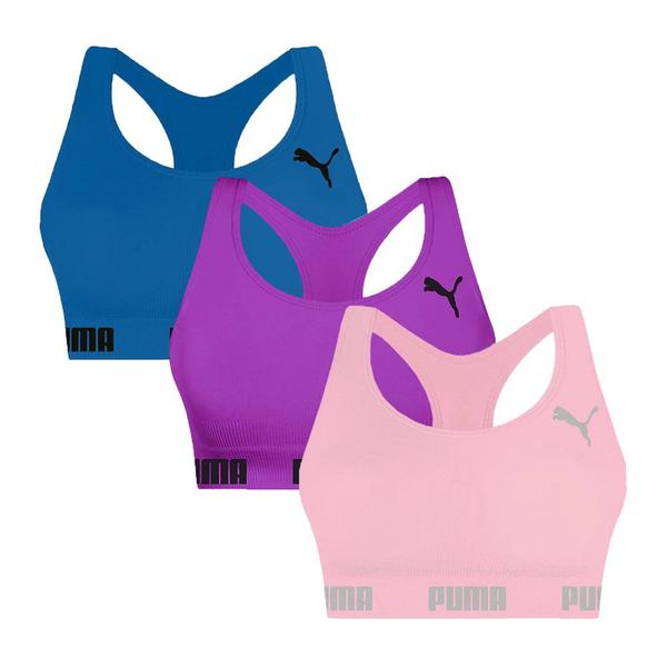 Imagem de Kit 3 Tops Puma Nadador Sem Costura Feminino