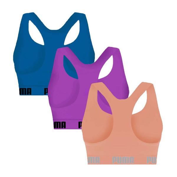 Imagem de Kit 3 Tops Puma Nadador Sem Costura Feminino