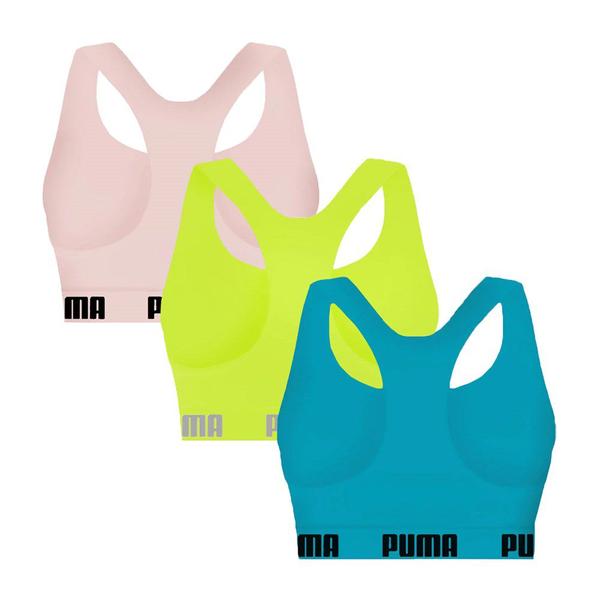 Imagem de Kit 3 Tops Puma Nadador Sem Costura Feminino