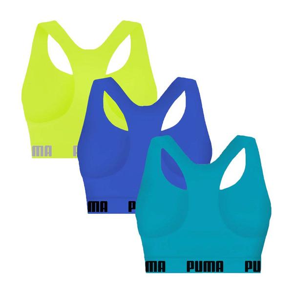 Imagem de Kit 3 Tops Puma Nadador Sem Costura Feminino