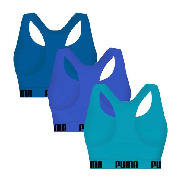 Imagem de Kit 3 Tops Puma Nadador Sem Costura Feminino