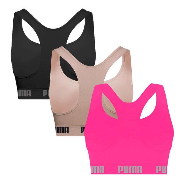 Imagem de Kit 3 Tops Puma Nadador Sem Costura Feminino