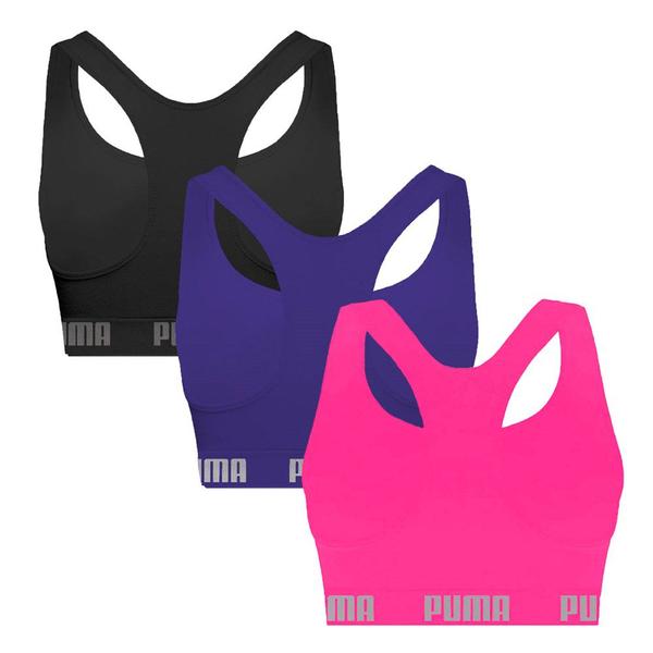 Imagem de Kit 3 Tops Puma Nadador Sem Costura Feminino