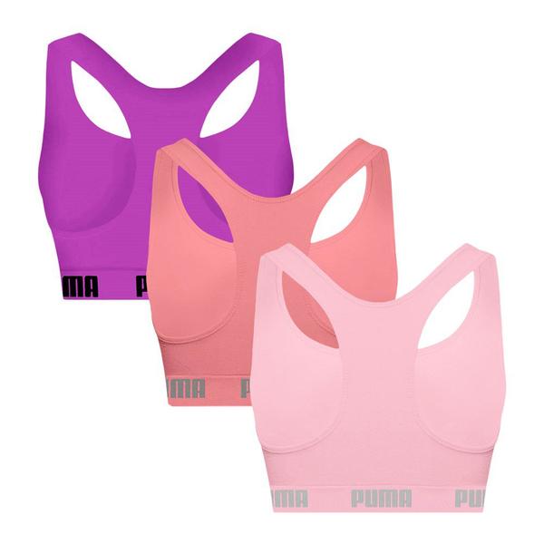 Imagem de Kit 3 Tops Puma Nadador Sem Costura Feminino