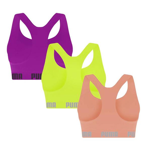 Imagem de Kit 3 Tops Puma Nadador Sem Costura Feminino