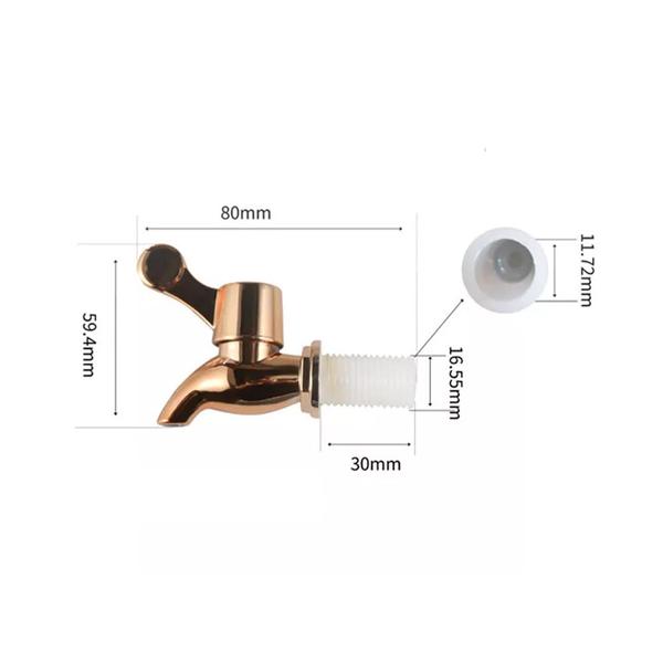 Imagem de Kit 3 Torneiras para Suqueira Dispenser Plástico Rosé Gold Luxo Filtro com Vedação