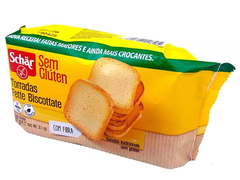 Kit 3 Torrada Tradicional Fette Sem Glúten 87G Schar Imagem de Kit 3 Torrada Tradicional Fette Sem Glúten 87G Schar