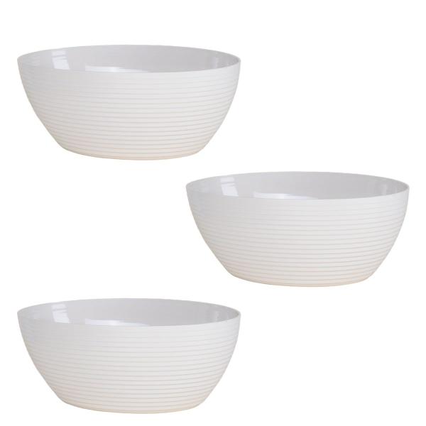 Kit 3 Travessa Oval Com Friso LE CHEF 28x19,5x11Cm Branca - Paramount Imagem de Kit 3 Travessa Oval Com Friso LE CHEF 28x19,5x11Cm Branca