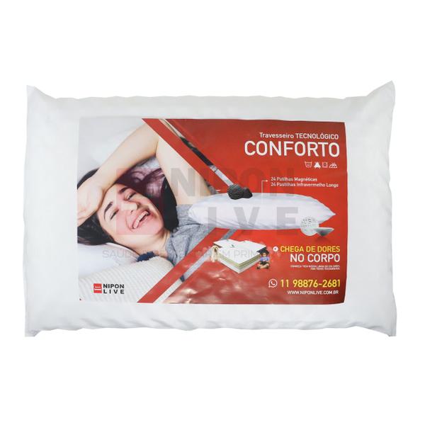 Imagem de Kit 3 Travesseiros Magnético P/ Dor Anti Ronco Ortopédico