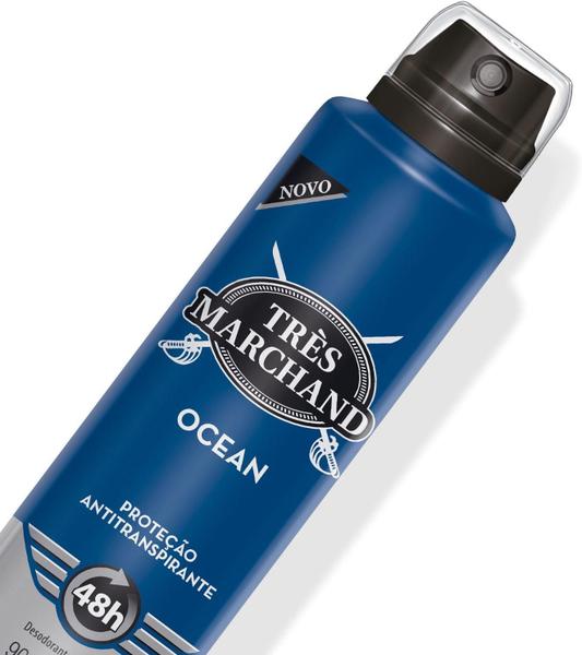 Imagem de Kit 3 Très Marchand Desodorante Aerossol Ocean 150 Ml